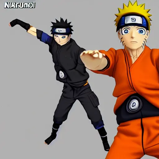 Naruto Uzomaki Com Modelo 3d Ilustração Stock - Ilustração de