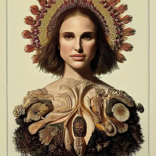 Image similar to portrait of natalie portman by ernst haeckel