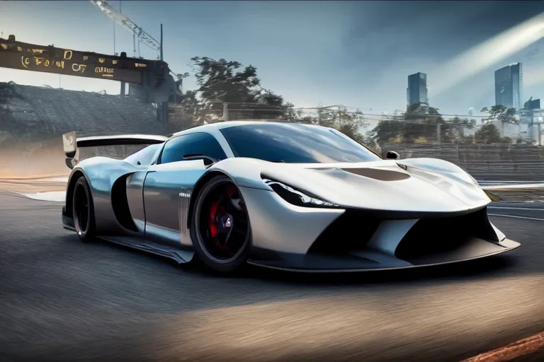 Image similar to photo wallpaper sport car gran turismo 7 forza horizon need for speed fast and furious 5 unreal engine supercar hypercar game concept car octane render, 4 khd 2 0 2 2 3 d cgi rtx style chrome reflexion global illumination ray tracing hdr arstation pixar and disney unreal