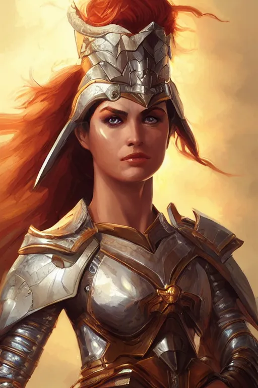 Image similar to amazon valkyrie athena, d & d, fantasy, portrait, highly detailed, headshot, digital painting, trending on artstation, concept art, sharp focus, illustration, art by artgerm and greg rutkowski and magali villeneuve