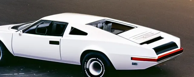 Image similar to a single 1 9 7 6 lotus esprit and 1 9 6 9 dodge charger hybrid, rocket engine in the back, dslr