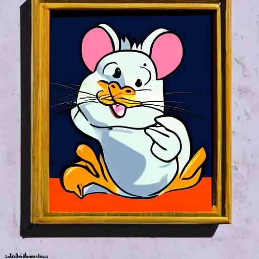 Image similar to scared baby chicken in the style of tom and jerry