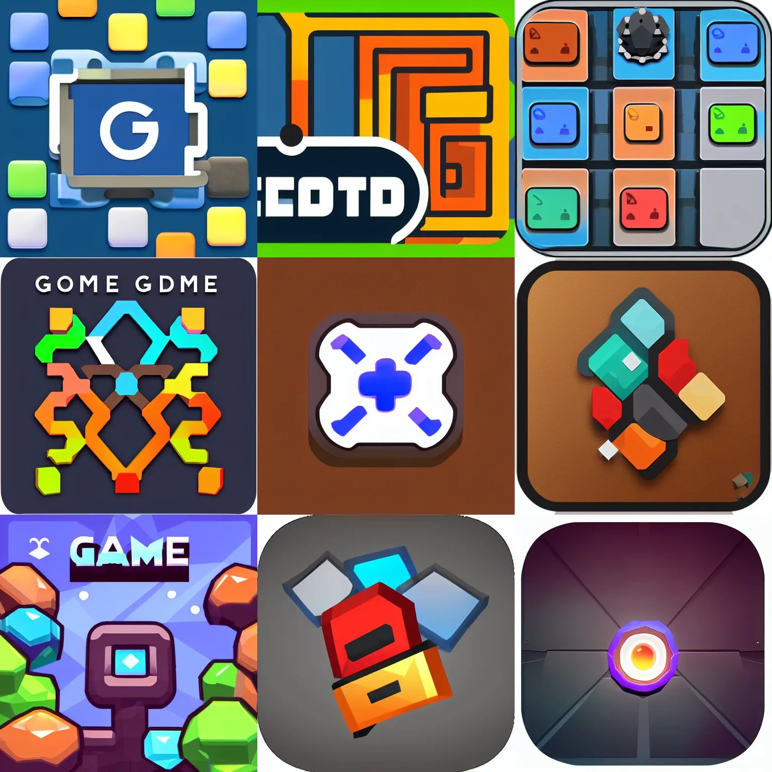 Prompt: godot game engine app icon, material design, ios