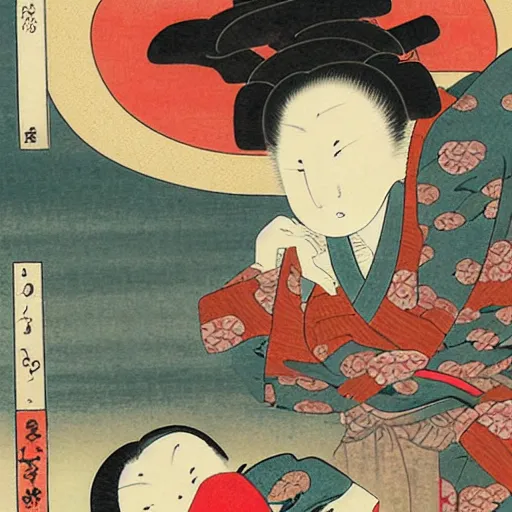 Image similar to It's Wednesday, my dudes. Ukiyo-e.