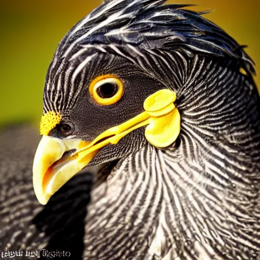 Image similar to cute!!! barred Plymouth Rock chicken, studio!! Portrait lighting, spotted with small white hearts!!