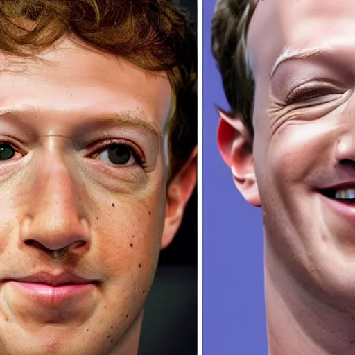 Image similar to mark zuckerberg face on ariana grande, deep fake