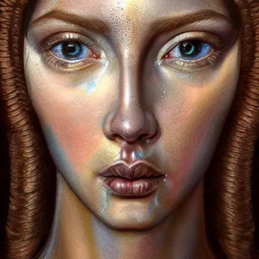 Prompt: hyperrealistic mixed media painting of beautiful goddess Athena, stunning 3d render inspired art by P. Craig Russell and Barry Windsor-Smith, perfect facial symmetry, dim volumetric lighting, full full full full face face face face face 8k octane beautifully detailed render, post-processing, portrait, extremely hyper-detailed, intricate, epic composition, brown brown brown eyes, realistic realistic realistic eyes, cinematic lighting, masterpiece, trending on artstation, detailed detailed detailed, masterpiece, stunning