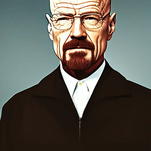 Prompt: Walter White, 46th President of the United States, official portrait, 2024