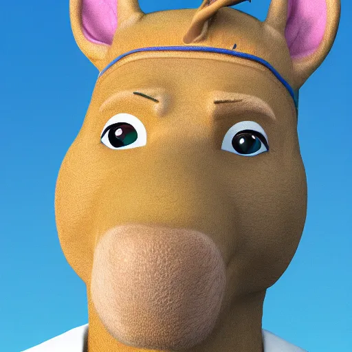 Prompt: ultra realistic 3 d render of bojack horseman