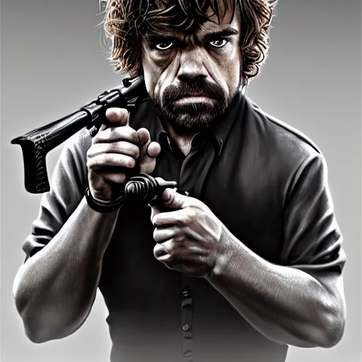 Prompt: peter dinklage as james bond, digital painting, extremely detailed, 4 k, intricate, brush strokes, mark arian, artgerm, bastien lecouffe - deharme