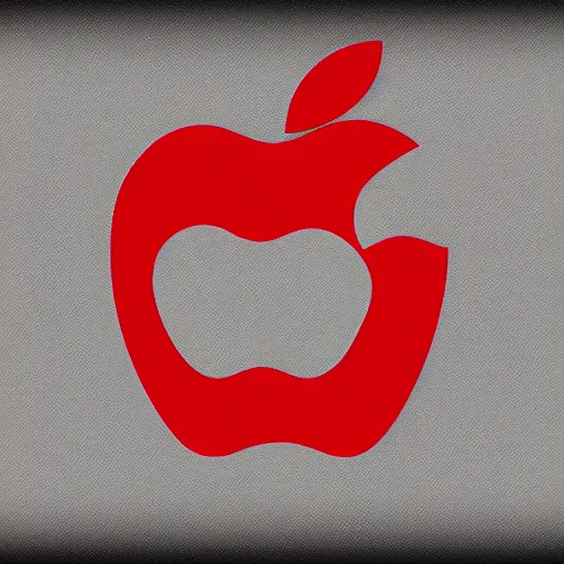 Image similar to elton john lennon minimalist apple logo, digital painting