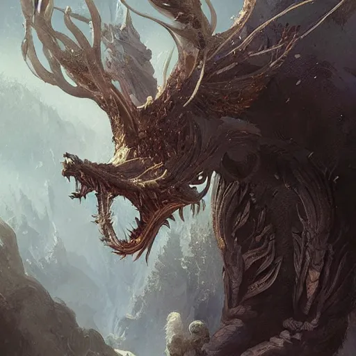 Image similar to a beautiful new creature from folklore, clear detailed view. ethereal fantasy art by greg rutkowski