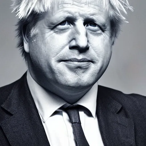 Prompt: boris johnson but his forehead is on swole mode