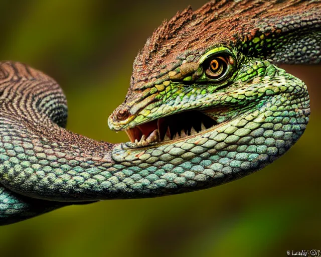 Image similar to langford's basilisk, art by national geographic, telephoto, nature photography