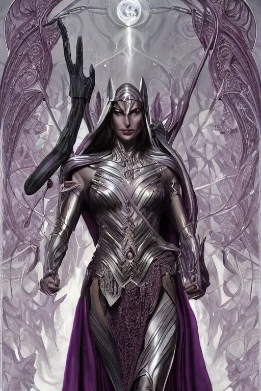 Image similar to gal gadot as a slaanesh cultist, anatomy, cute, fantasy, intricate, elegant, highly detailed, digital painting, 4 k, hdr, concept art, smooth, sharp focus, illustration, art by artgerm and h r giger and alphonse mucha