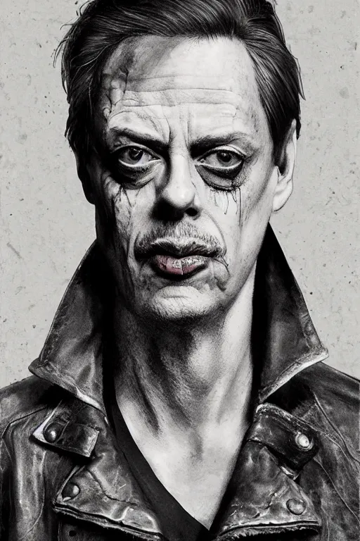 Steve buscemi as a young man shaved head punk Stable Diffusion