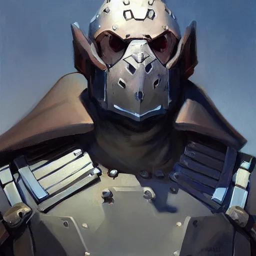 Image similar to greg manchess portrait painting of partially armored pinhead as overwatch character, medium shot, asymmetrical, profile picture, organic painting, sunny day, matte painting, bold shapes, hard edges, street art, trending on artstation, by huang guangjian and gil elvgren and sachin teng