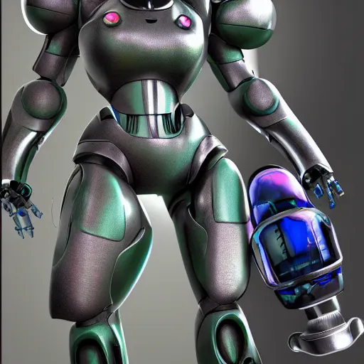 Image similar to Robot Suit, Samus Aran, High Detail, Render, Photorealistic, Metroid
