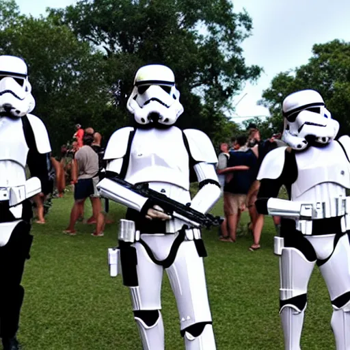 Image similar to stormtroopers at acl festival in high quality