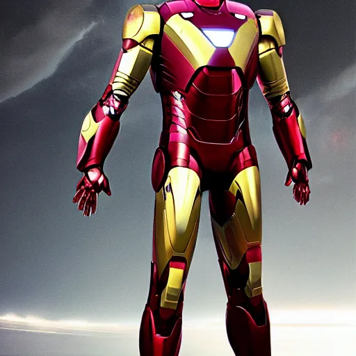 Prompt: elon musk as iron man full body shot