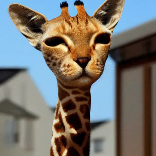 Prompt: cat giraffe hybrid