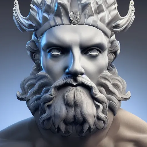 Image similar to Digital painting of Zeus on a throne, hyperdetailed, artstation, cgsociety, 8k