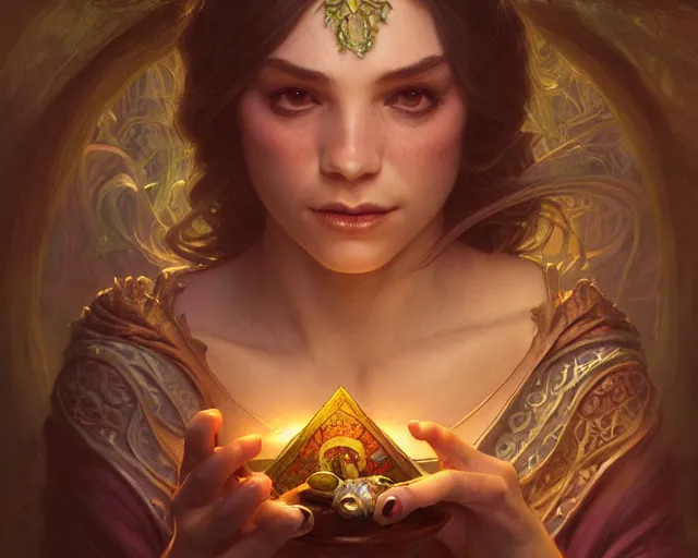 Image similar to a magic potion that changes the consumer into a toad, deep focus, d & d, fantasy, intricate, elegant, highly detailed, digital painting, artstation, concept art, matte, sharp focus, illustration, hearthstone, art by artgerm and greg rutkowski and alphonse mucha