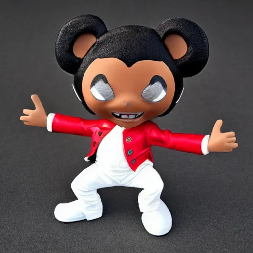 Image similar to black face, michael jackson, michael jackson, michael jackson, michael jackson, michael jackson, michael jackson, michael jackson, michael jackson, ( ( ( mickey mouse ) ) ), nendroid, butcher billy style