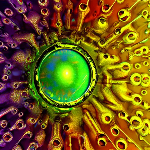 Prompt: prismatic vision of a cells mythocondrie, close-up, realistic, octane, hdr