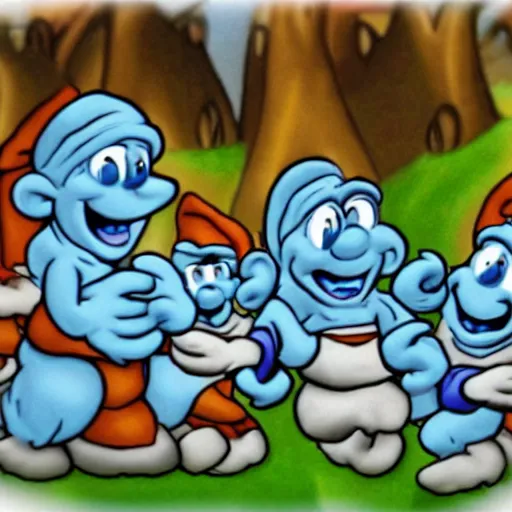 Image similar to smurf funeral