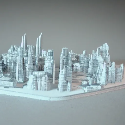 Image similar to 3 d printed skylines, skyrim gameplay