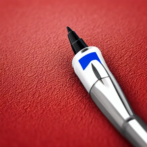 Image similar to logo of a pen tip with wires running through it, trending on logostation