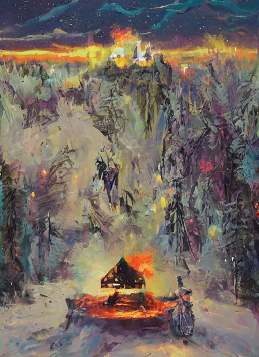 Image similar to camp fire by paul lehr