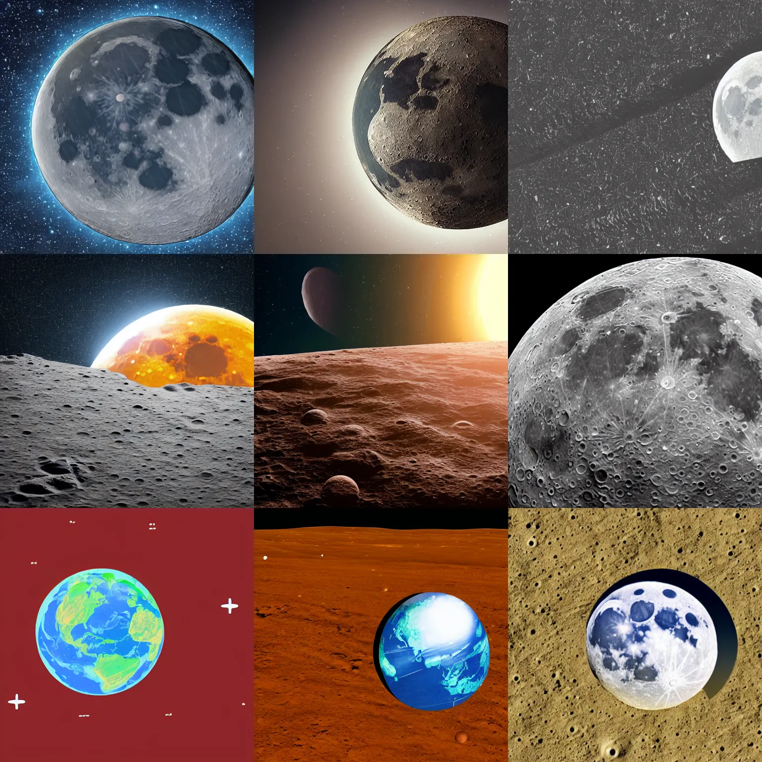 Prompt: isometric photo of the Moon crashing into planet Earth. Apocalypse via lunar crash. The moon falls to the earth, the ending of all life.