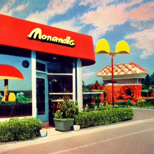 Prompt: aesthetic McDonald’s restaurant, Monet