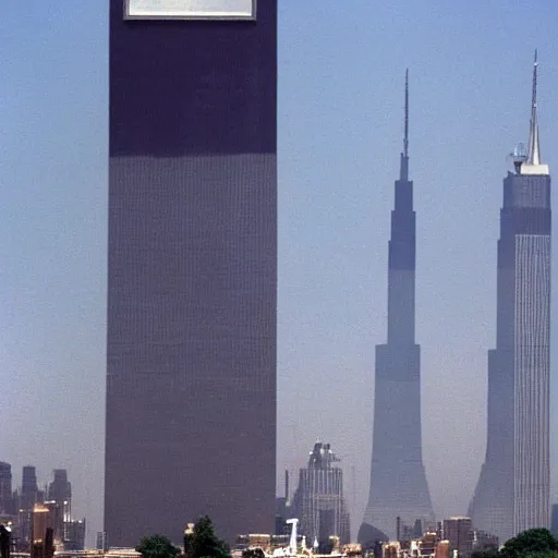 Image similar to “The TwinTowers transform into giant robots, tower B waves down at the crowd Gettyimages September 11 2001 hq ap photos CNN”