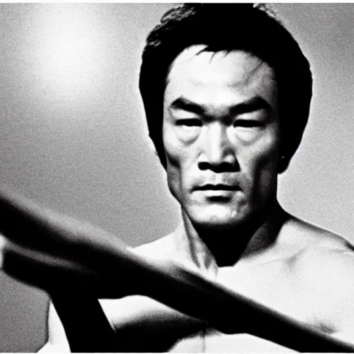 Prompt: patrick stewart as bruce lee