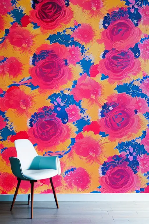 Prompt: Floral wallpaper by Nielly and tristan eaton, studio ghibli and greg rutkowski