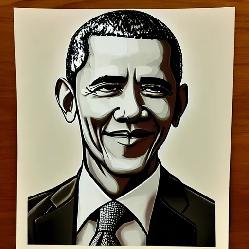 Prompt: Barack Obama by Kentaro Miura