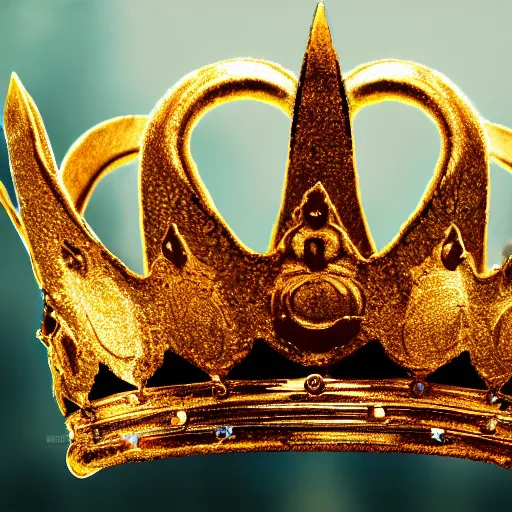 Prompt: a beautiful photo of a golden crown