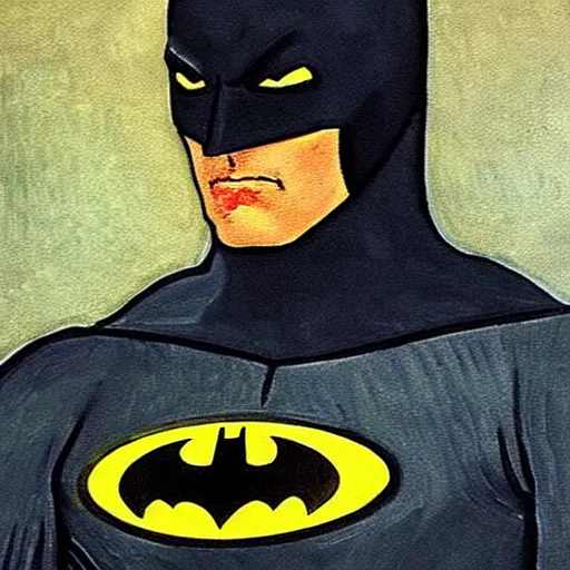 Image similar to a painting of batman by van gogh, art, trending on instagram