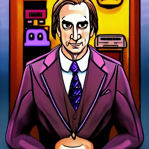 Prompt: saul goodman from undertale ( 2 0 1 5 videogame ), very detailed