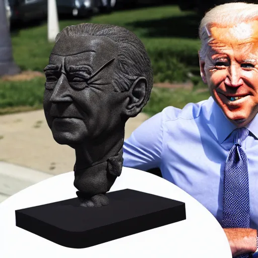 Image similar to Joe Biden moche sculpture