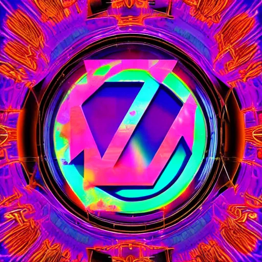 Image similar to a and w vaporwave logo, colorful, digital art, cosmic, 3 d high definition, trending on art station, photorealistic, high resolution, 8 k, octane, hyper detailed, insane details, intricate, elite, ornate, elegant trend, highly detailed and intricate, sharp focus, photography, unreal engine