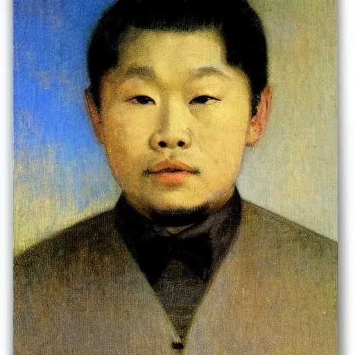 Prompt: portret of devoni aoki by odilon redon