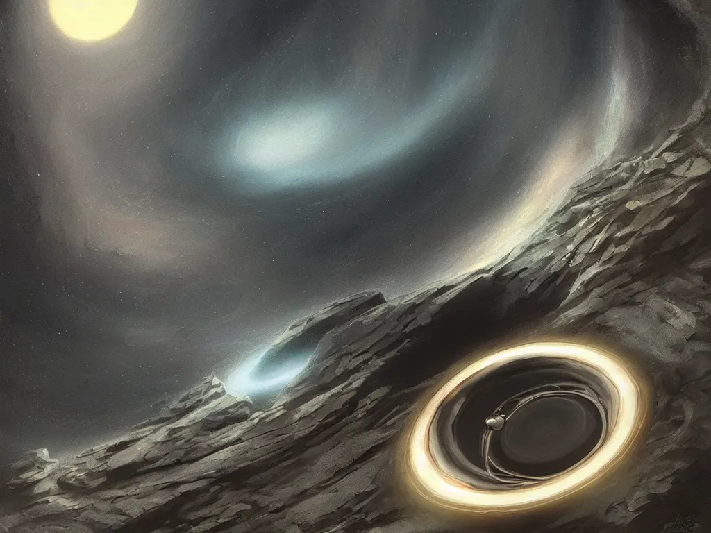 Image similar to little saturn ring, 8 k, 3 d, beautiful artwork, detailed painting, trending on artstation, digital illustration, art style by james gurney, dark ambient, matte background, 8 k resolution