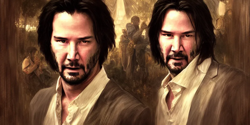 Prompt: hdr portrait photography mirror of brendan freser next to keanu reeves, coherent portraits, mmorpg fantasy, intricate, elegant, highly detailed, egyptian, african, digital painting, trending on artstation, hdr photo, smooth, sharp focus, illustration, art by artgerm and greg rutkowski and alphonse mucha