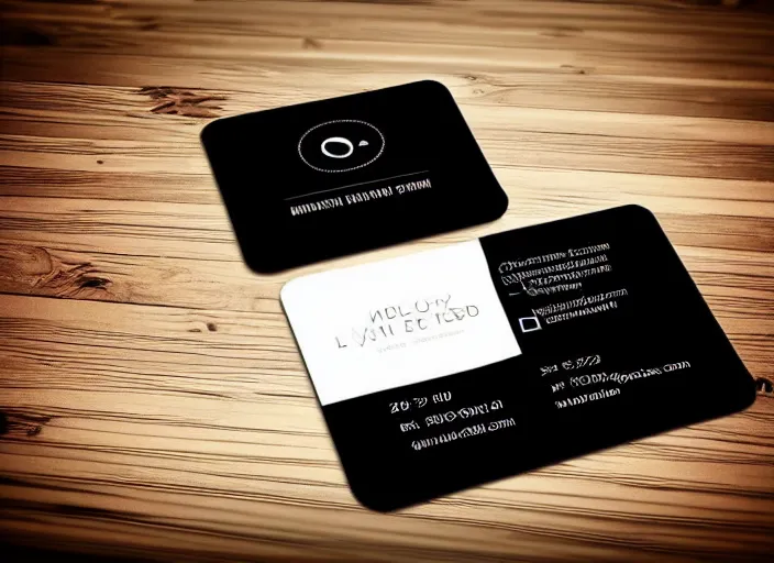 Prompt: “luxurious black business card, berry”