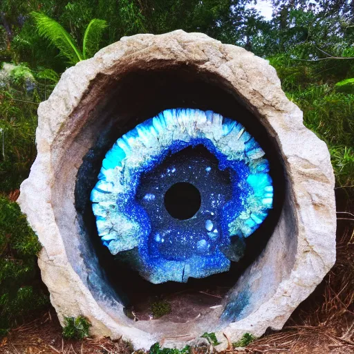 Image similar to Geode portal in a space