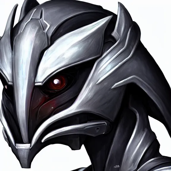 Image similar to high quality close up headshot of a cute beautiful stunning robot anthropomorphic female dragon, with sleek silver armor, a black OLED visor over the eyes, facing the camera, maw open and about to eat you, you being dragon food, the open maw being detailed and soft, highly detailed digital art, furry art, anthro art, sci fi, warframe art, destiny art, high quality, 3D realistic, dragon mawshot, furry mawshot, macro art, dragon art, Furaffinity, Deviantart